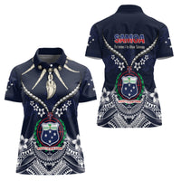 Samoa Independence Day Women Polo Shirt Ula Nifo Mix Turtle LT01 - Polynesian Pride