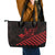 King Kamehameha Day Leather Tote Bag Kakau Polynesian Pattern