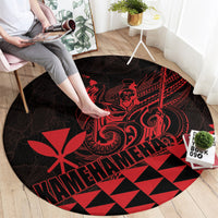 King Kamehameha Day Round Carpet Kakau Polynesian Pattern LT01 - Polynesian Pride