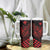 King Kamehameha Day Tumbler With Handle Kakau Polynesian Pattern