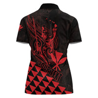 Personalized King Kamehameha Day Women Polo Shirt Kakau Polynesian Pattern LT01 - Polynesian Pride