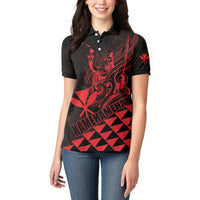 Personalized King Kamehameha Day Women Polo Shirt Kakau Polynesian Pattern LT01 - Polynesian Pride