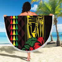 King Kamehameha Day Beach Blanket Hawaii Kakau Reggae LT01 - Polynesian Pride