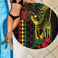 King Kamehameha Day Beach Blanket Hawaii Kakau Reggae LT01 - Polynesian Pride