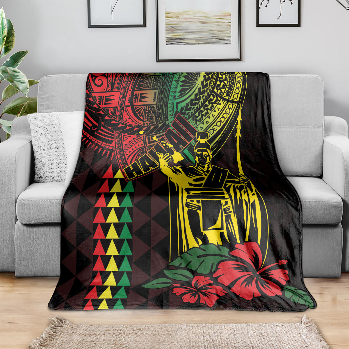 King Kamehameha Day Blanket Hawaii Kakau Reggae LT01 - Polynesian Pride