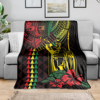 King Kamehameha Day Blanket Hawaii Kakau Reggae LT01 - Polynesian Pride