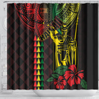 King Kamehameha Day Shower Curtain Hawaii Kakau Reggae LT01 - Polynesian Pride