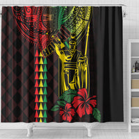 King Kamehameha Day Shower Curtain Hawaii Kakau Reggae LT01 - Polynesian Pride