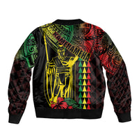 King Kamehameha Day Sleeve Zip Bomber Jacket Hawaii Kakau Reggae LT01 - Polynesian Pride