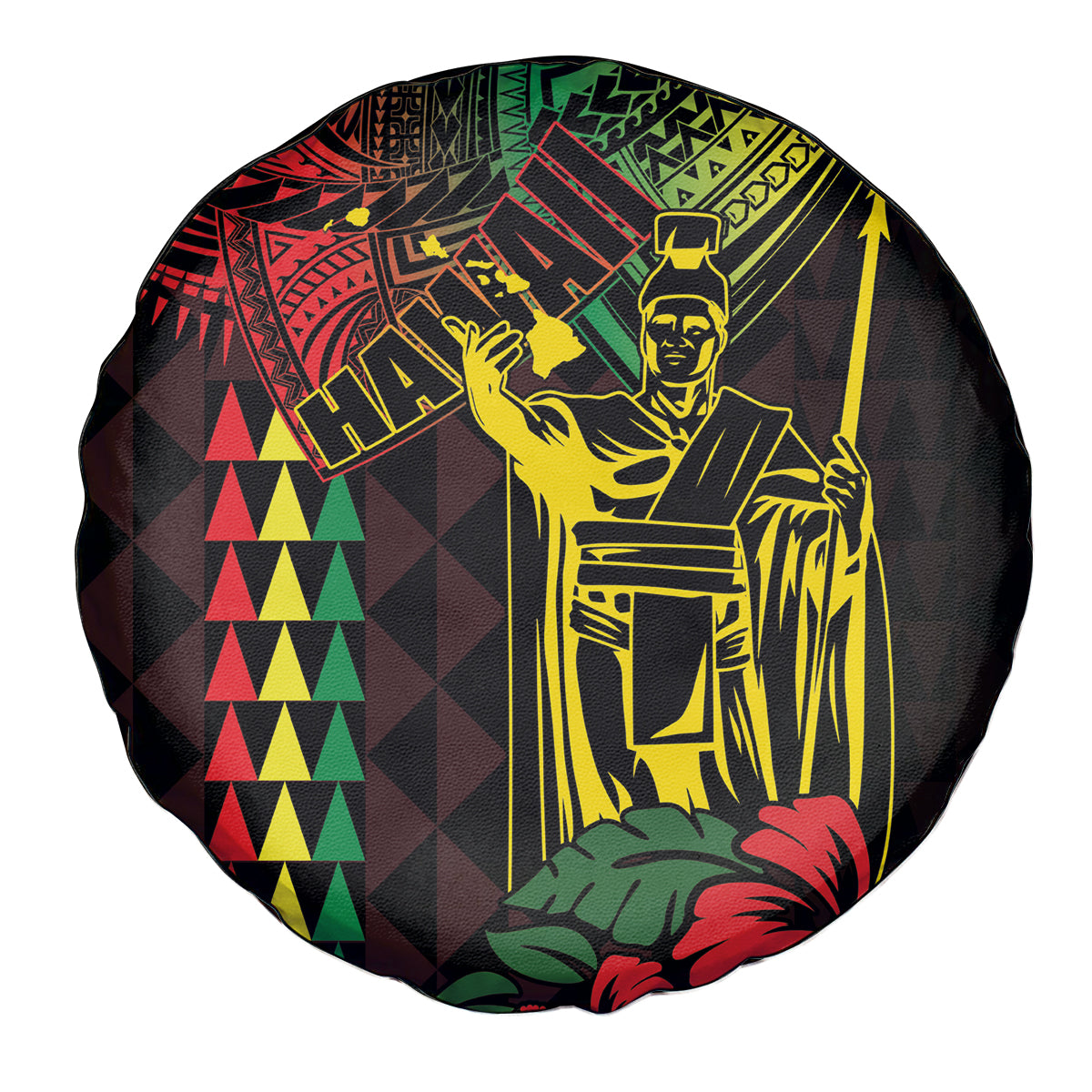King Kamehameha Day Spare Tire Cover Hawaii Kakau Reggae LT01 - Polynesian Pride