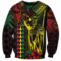 King Kamehameha Day Sweatshirt Hawaii Kakau Reggae LT01 Unisex Black - Polynesian Pride