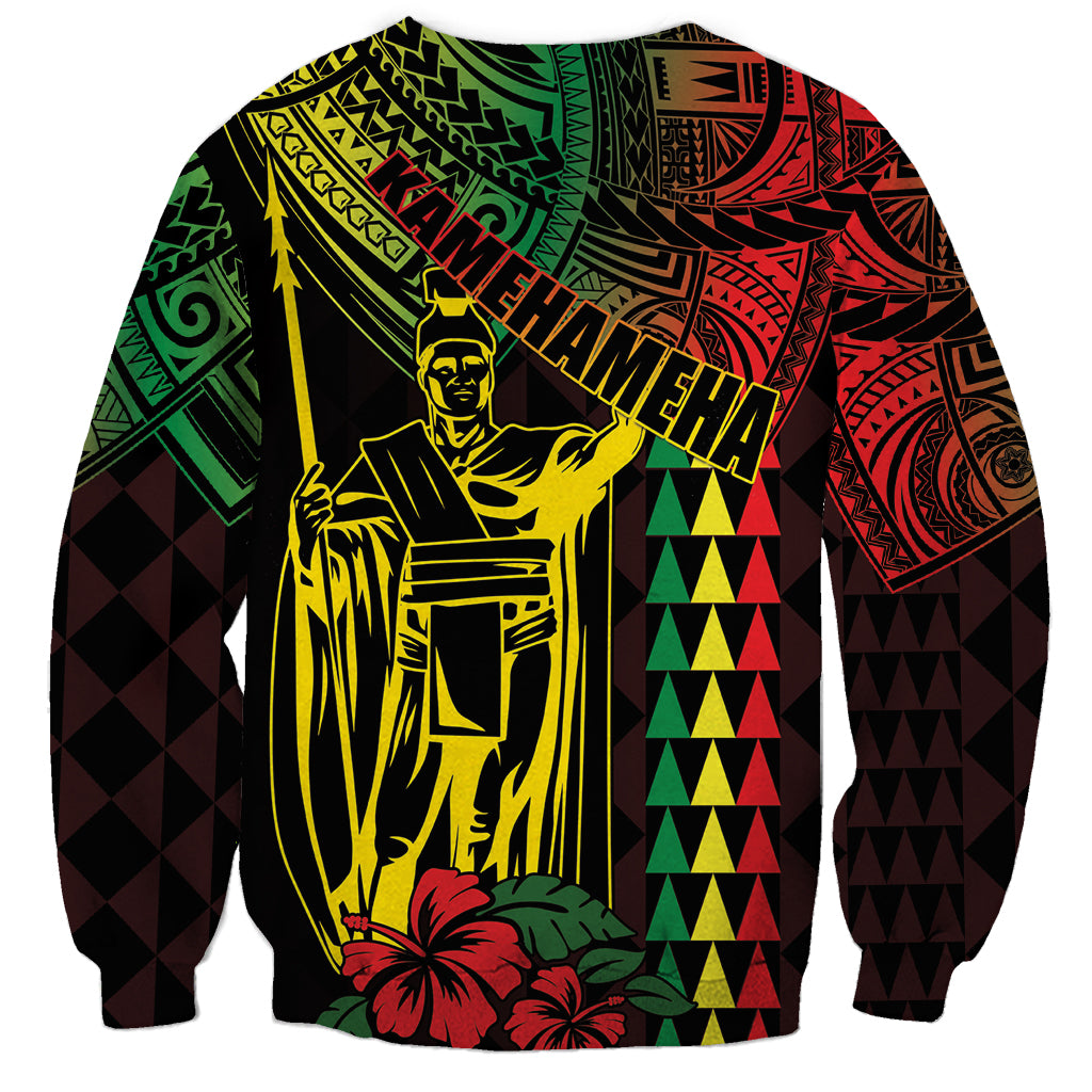 King Kamehameha Day Sweatshirt Hawaii Kakau Reggae LT01 - Polynesian Pride