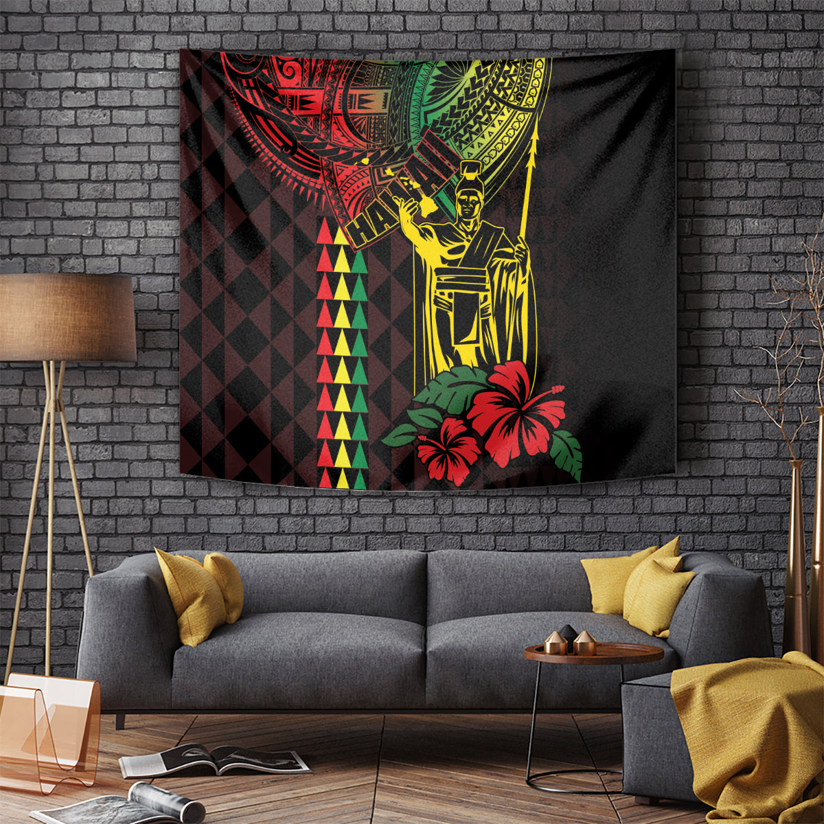 King Kamehameha Day Tapestry Hawaii Kakau Reggae LT01 - Polynesian Pride