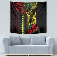 King Kamehameha Day Tapestry Hawaii Kakau Reggae LT01 - Polynesian Pride