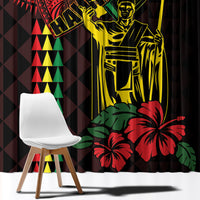 King Kamehameha Day Window Curtain Hawaii Kakau Reggae LT01 - Polynesian Pride
