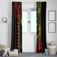 King Kamehameha Day Window Curtain Hawaii Kakau Reggae LT01 - Polynesian Pride