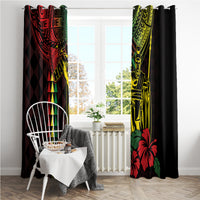King Kamehameha Day Window Curtain Hawaii Kakau Reggae LT01 - Polynesian Pride