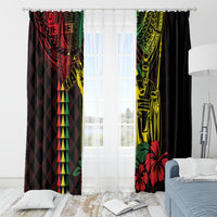 King Kamehameha Day Window Curtain Hawaii Kakau Reggae LT01 - Polynesian Pride