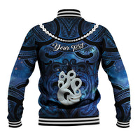 Personalized Maori Matariki Manaia Baseball Jacket Maori Kowhaiwhai Pattern Galaxy LT01 - Polynesian Pride