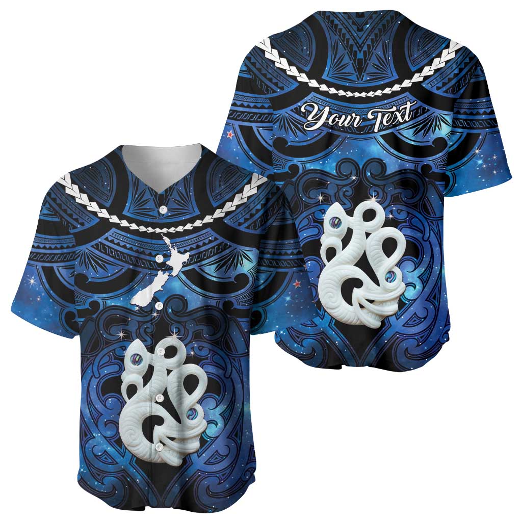 Personalized Maori Matariki Manaia Baseball Jersey Maori Kowhaiwhai Pattern Galaxy LT01 - Polynesian Pride