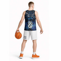 Personalized Maori Matariki Manaia Basketball Jersey Maori Kowhaiwhai Pattern Galaxy LT01 - Polynesian Pride