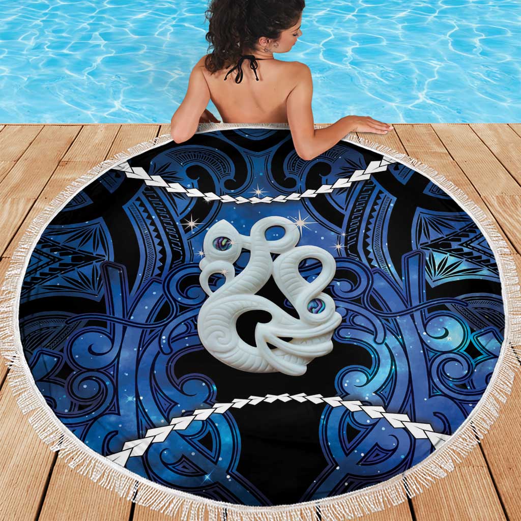 Maori Matariki Manaia Beach Blanket Maori Kowhaiwhai Pattern Galaxy LT01 - Polynesian Pride