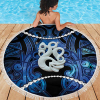 Maori Matariki Manaia Beach Blanket Maori Kowhaiwhai Pattern Galaxy LT01 - Polynesian Pride