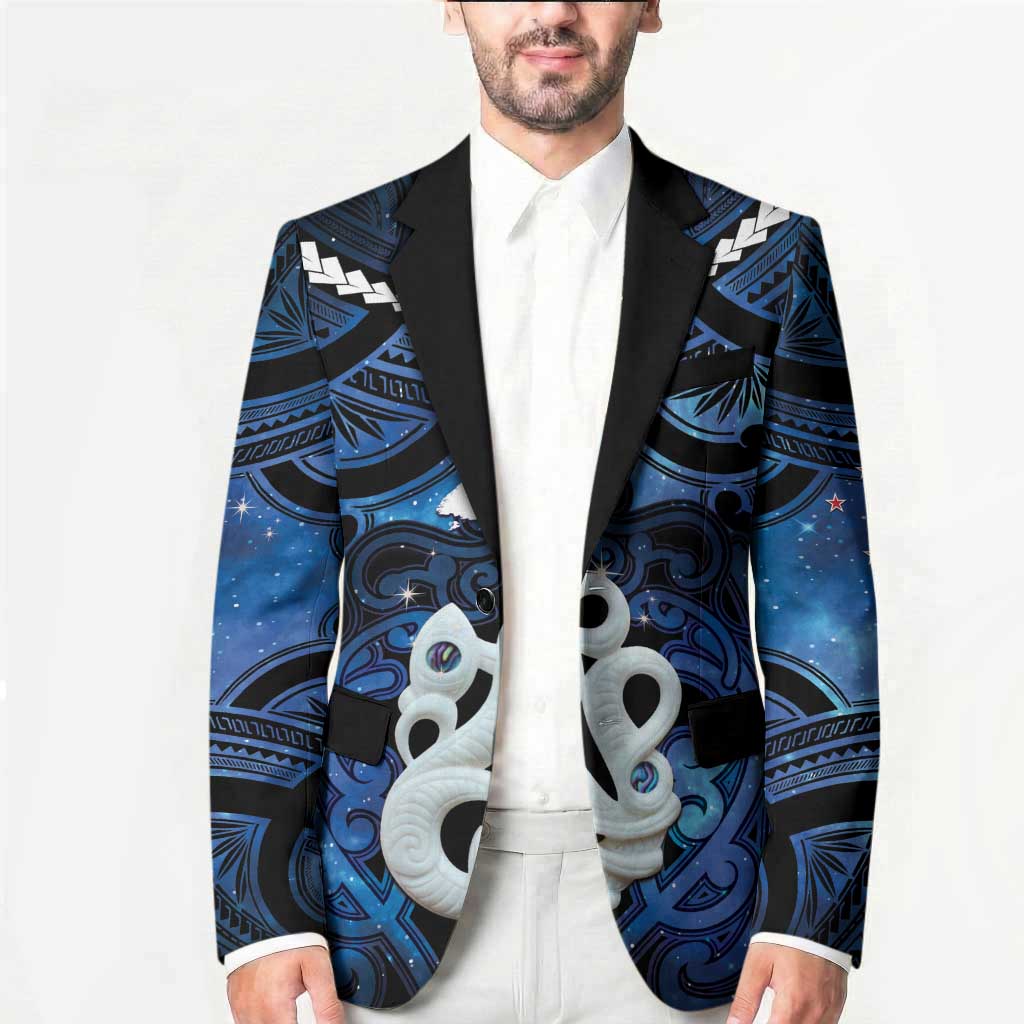 Personalized Maori Matariki Manaia Blazer Maori Kowhaiwhai Pattern Galaxy LT01 - Polynesian Pride