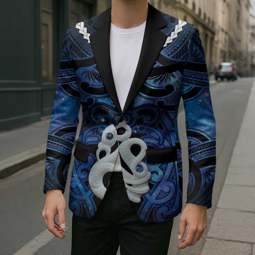 Personalized Maori Matariki Manaia Blazer Maori Kowhaiwhai Pattern Galaxy LT01 - Polynesian Pride