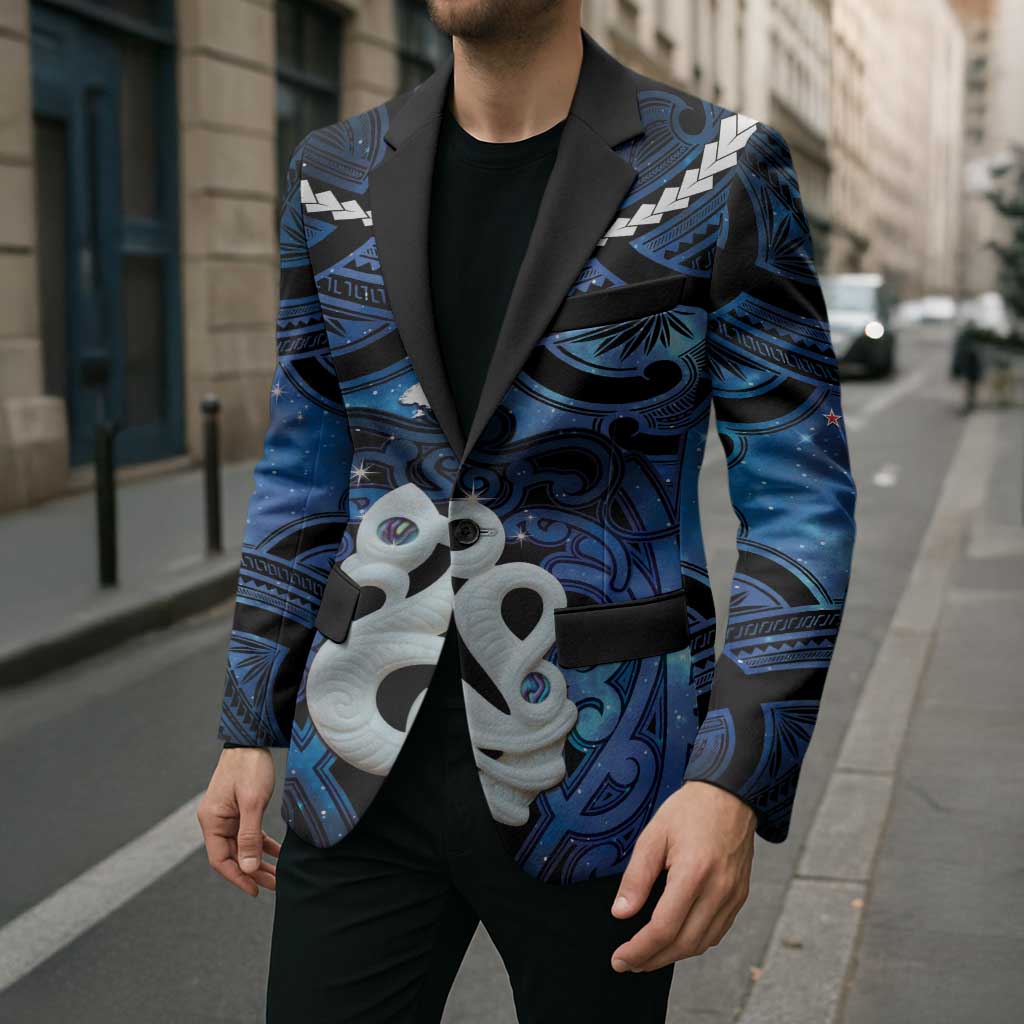 Personalized Maori Matariki Manaia Blazer Maori Kowhaiwhai Pattern Galaxy LT01 - Polynesian Pride