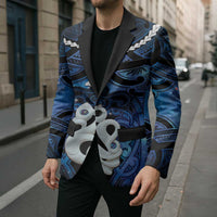 Personalized Maori Matariki Manaia Blazer Maori Kowhaiwhai Pattern Galaxy LT01 - Polynesian Pride