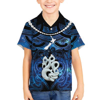 Personalized Maori Matariki Manaia Hawaiian Shirt Maori Kowhaiwhai Pattern Galaxy LT01 - Polynesian Pride