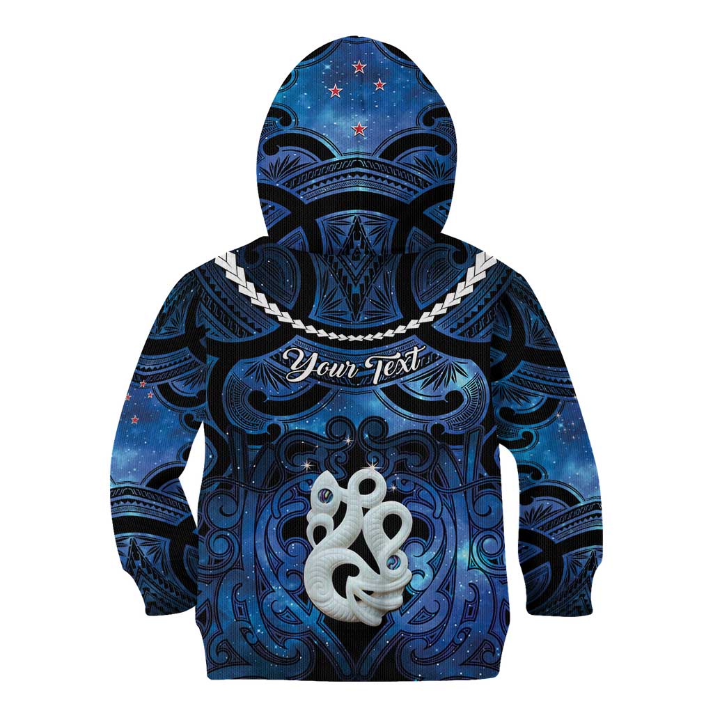 Personalized Maori Matariki Manaia Kid Hoodie Maori Kowhaiwhai Pattern Galaxy LT01 - Polynesian Pride