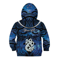 Personalized Maori Matariki Manaia Kid Hoodie Maori Kowhaiwhai Pattern Galaxy LT01 - Polynesian Pride