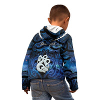 Personalized Maori Matariki Manaia Kid Hoodie Maori Kowhaiwhai Pattern Galaxy LT01 - Polynesian Pride