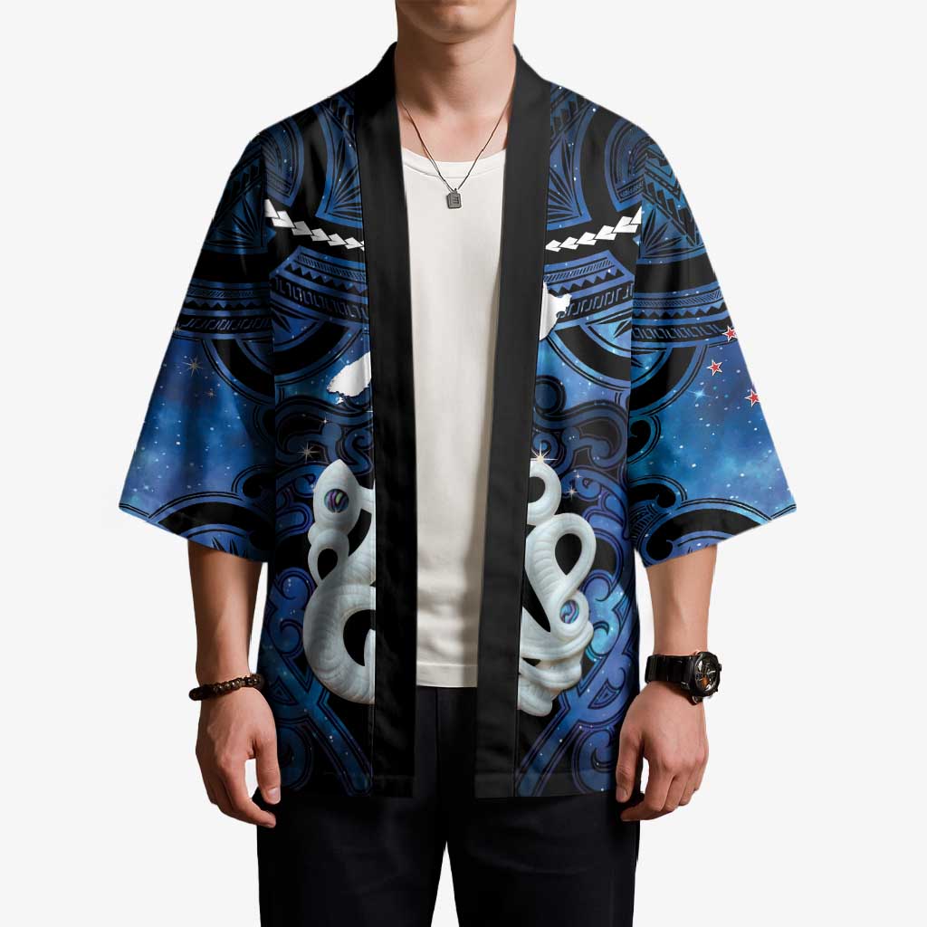 Personalized Maori Matariki Manaia Kimono Maori Kowhaiwhai Pattern Galaxy LT01 - Polynesian Pride