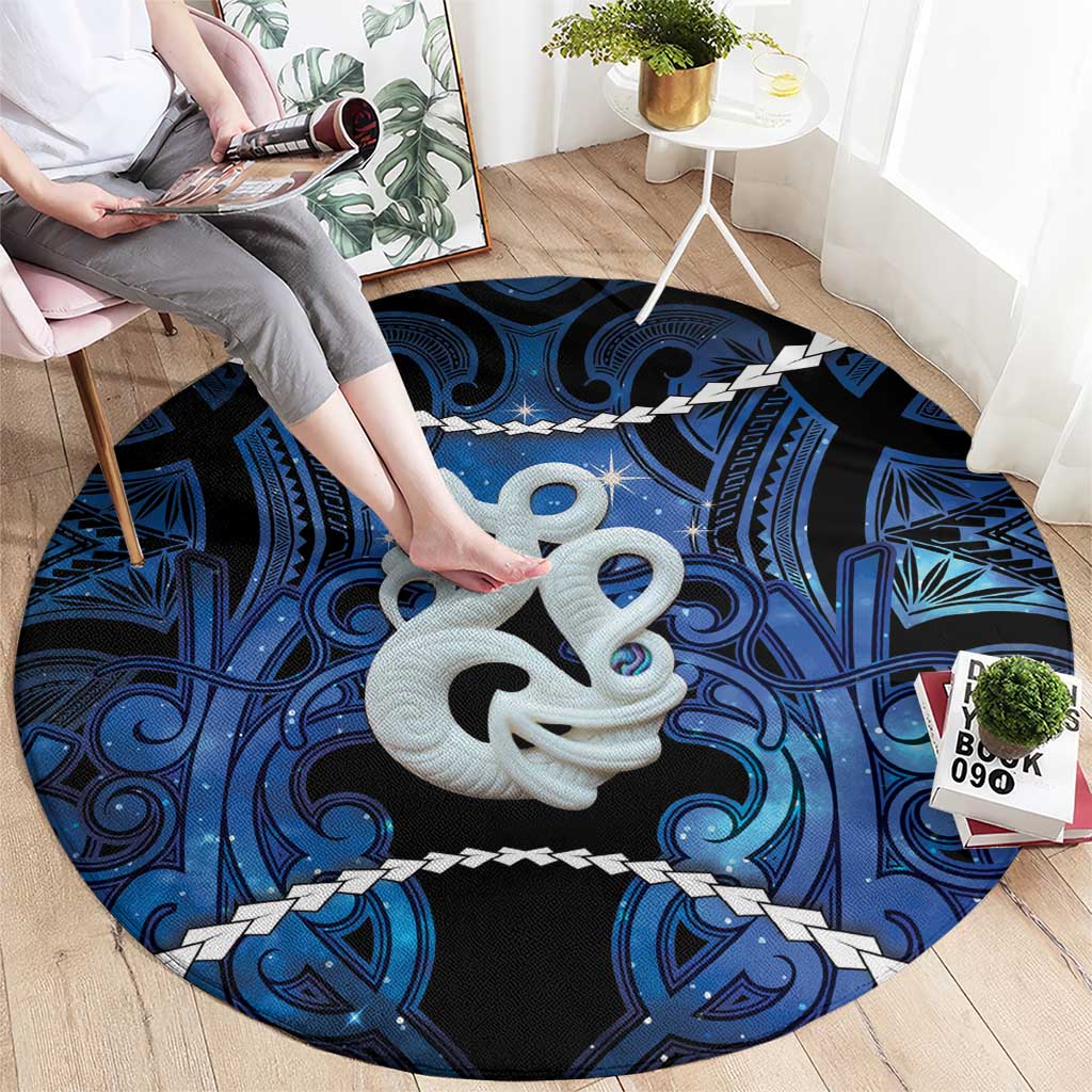 Maori Matariki Manaia Round Carpet Maori Kowhaiwhai Pattern Galaxy LT01 - Polynesian Pride