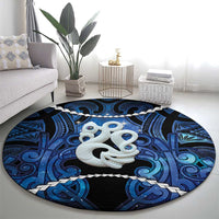 Maori Matariki Manaia Round Carpet Maori Kowhaiwhai Pattern Galaxy LT01 - Polynesian Pride