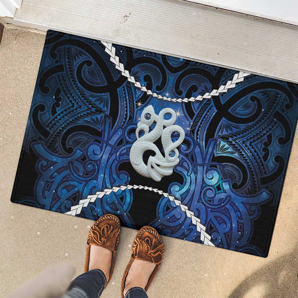 Maori Matariki Manaia Rubber Doormat Maori Kowhaiwhai Pattern Galaxy LT01 - Polynesian Pride