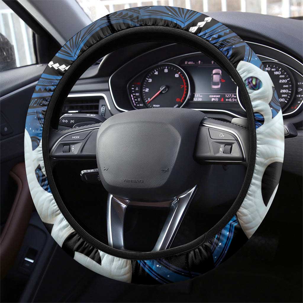 Maori Matariki Manaia Steering Wheel Cover Maori Kowhaiwhai Pattern Galaxy LT01 - Polynesian Pride