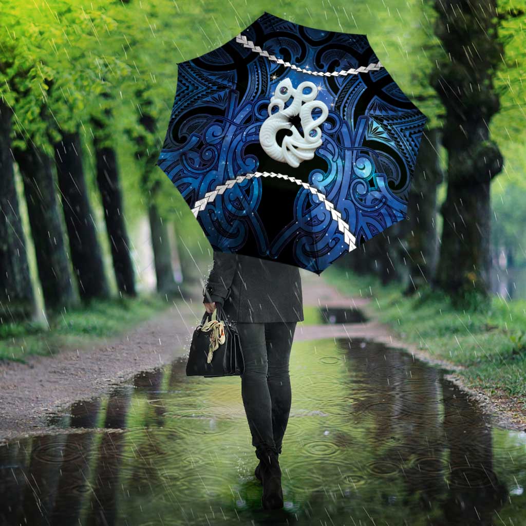 Maori Matariki Manaia Umbrella Maori Kowhaiwhai Pattern Galaxy LT01 - Polynesian Pride