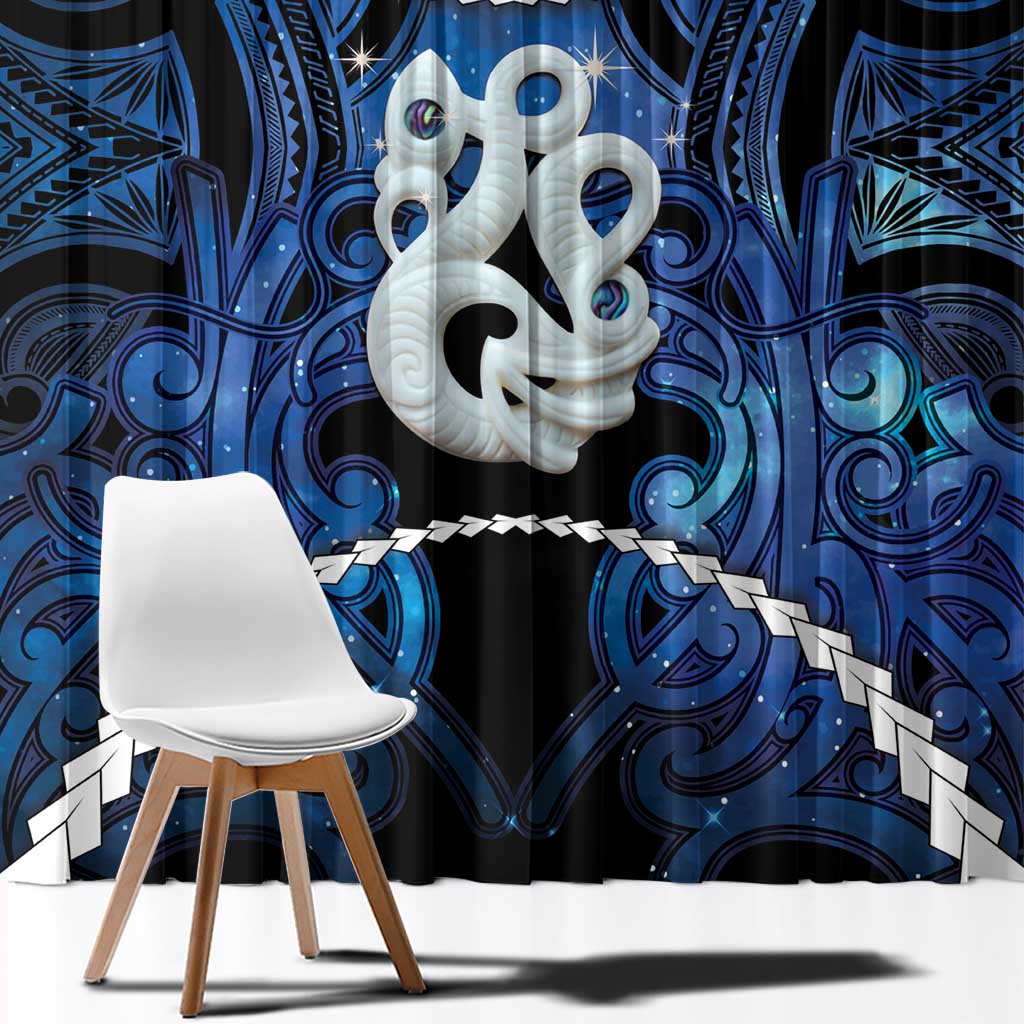 Maori Matariki Manaia Window Curtain Maori Kowhaiwhai Pattern Galaxy LT01 - Polynesian Pride