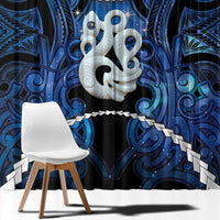 Maori Matariki Manaia Window Curtain Maori Kowhaiwhai Pattern Galaxy LT01 - Polynesian Pride