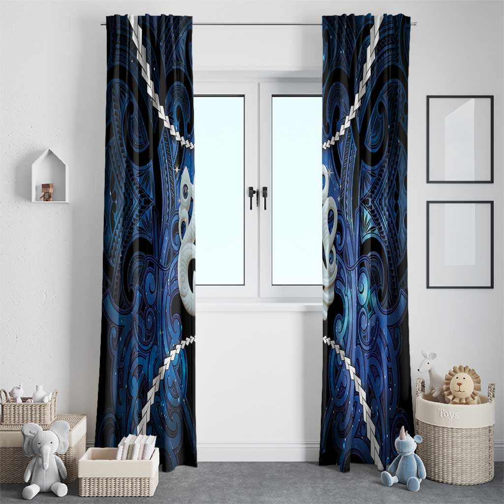 Maori Matariki Manaia Window Curtain Maori Kowhaiwhai Pattern Galaxy LT01 - Polynesian Pride