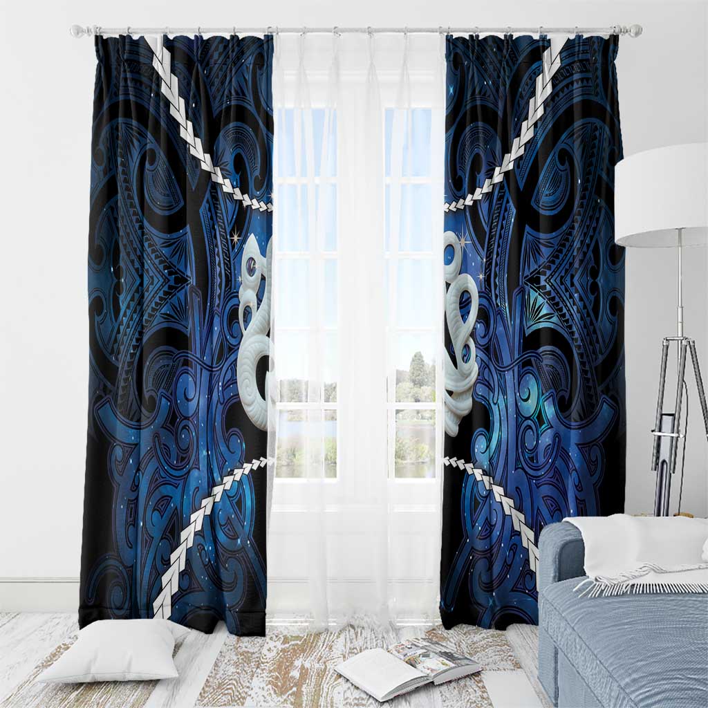 Maori Matariki Manaia Window Curtain Maori Kowhaiwhai Pattern Galaxy LT01 - Polynesian Pride