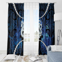 Maori Matariki Manaia Window Curtain Maori Kowhaiwhai Pattern Galaxy LT01 - Polynesian Pride