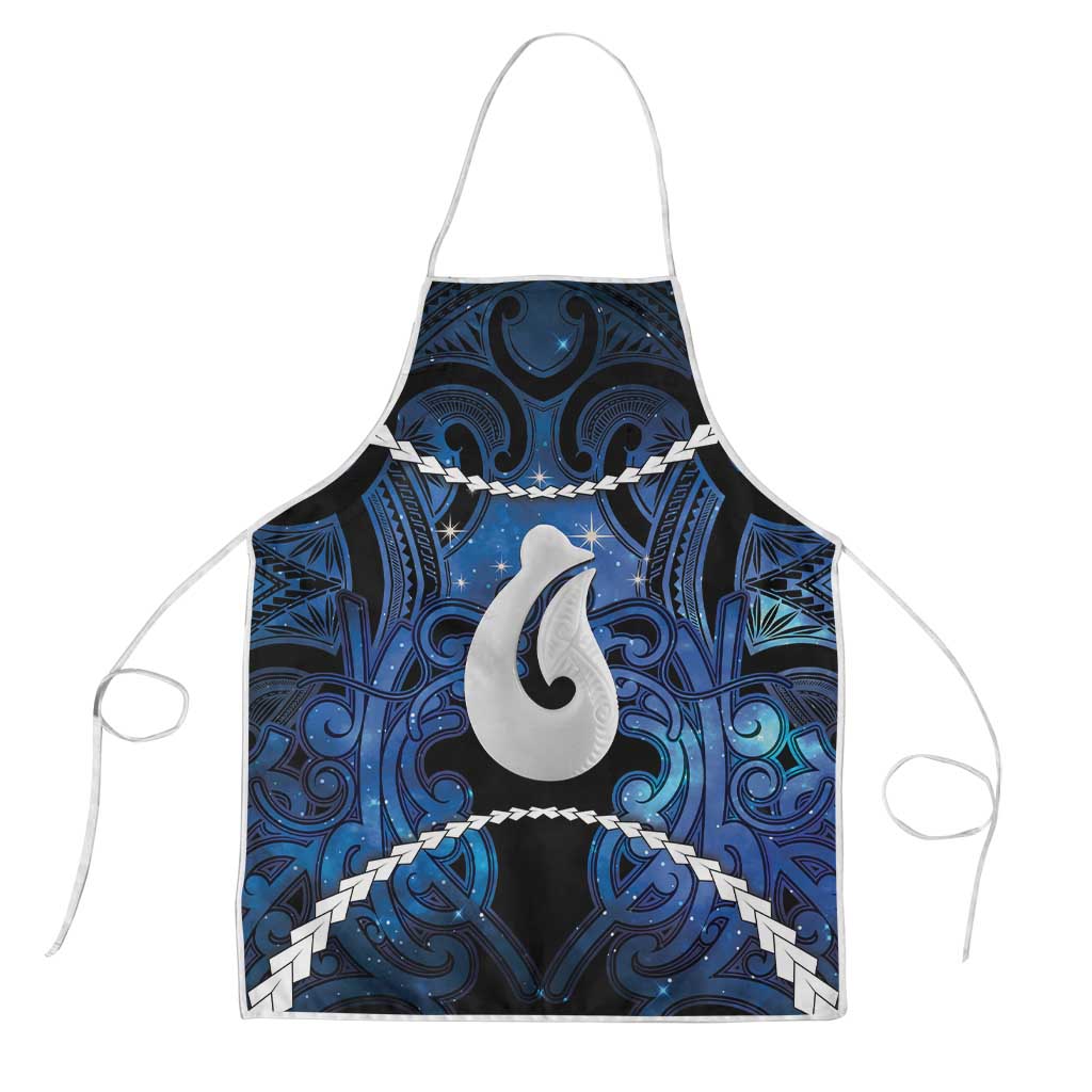 Maori Matariki Hei Matau Apron Maori Kowhaiwhai Pattern Galaxy LT01 Blue - Polynesian Pride