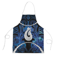 Maori Matariki Hei Matau Apron Maori Kowhaiwhai Pattern Galaxy LT01 Blue - Polynesian Pride