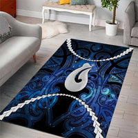 Maori Matariki Hei Matau Area Rug Maori Kowhaiwhai Pattern Galaxy LT01 - Polynesian Pride