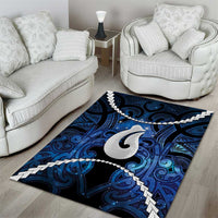 Maori Matariki Hei Matau Area Rug Maori Kowhaiwhai Pattern Galaxy LT01 - Polynesian Pride